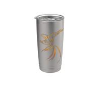 Dervish Calligrapy Style Yellow and Red Vector Art Stainless Steel Insulated Tumbler