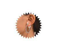 Dervivea Boho Cz Pearl Huggie Hoop Earrings Silver Pearl Stud Earrings Exaggerated Crystal Circle Hoop Earrings Large Pearl Bead Earrings Hollow Circle Dangle Earrings Jewelry for Women and Girls