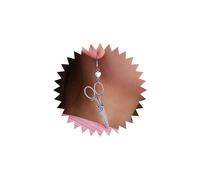 Dervivea Punk Scissors Dangle Earrings Silver Scissors Drop Earrings Hairdresser Scissor Earring Scissors Barber Earrings Halloween Shears Earrings Jewelry for Women and Girls