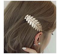 Dervivea Vintage Leaves Hair Clips Gold Leaf Hairpin Bohemia Leave Hair Barrette Greek Goddess Hair Clip Barrette Metal Leaf Headclip Decorative Hair Accessories for Women and Girl Headdress