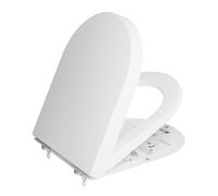 DERW D Shaped Soft Close Toilet Seat, Heavy Duty P
