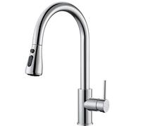 DERW Kitchen Tap, Kitchen Mixer Tap with Pull Out Sprayer 3 Modes Spray