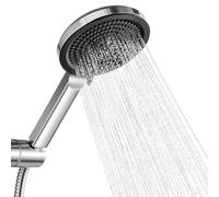 DERW Shower Head with 4 Spray Modes, High Pressure Handheld Showerhead with Anti-Clog Nozzles, Water-Saving Design, Stylish Finish, Fit for Long-Term Use in Home Bathrooms