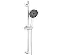 DERW Shower Slide Bar, Stainless Steel Shower Riser Rail 70cm with 5 Modes Shower Head, Height-Adjustable, 360° Rotatable, Corrosion-Resistant, Built-in Filter, Durable for Your Modern Shower System