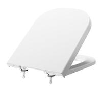DERW Square Toilet Seat(42.7CM x 35CM), Soft Close Toilet Seat, Environmentally Friendly Urea-Formaldehyde Resin, Easy One-Button Quick Release for Cleaning, Install with Alignment Guide, Durable