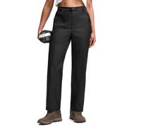 DERW Women's Waterproof Pants Lightweight Breathable Rain Overtrousers with Zip Pockets, Outdoor Windproof Rain Over Pants for Golf Hiking Fishing Cycling Black, S