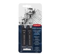 Derwent 0.5 mm Precision Mechanical Pencil Refill Set, HB/2B Leads and Erasers, Professional Quality, 2302430