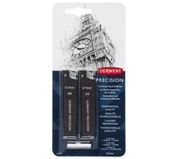 Derwent 0.7 mm Precision Mechanical Pencil Refill Set, HB/2B Leads and Erasers, Professional Quality, 2302432, Black
