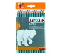 Derwent 0700267 Lakeland Jumbo Graphite Pencils, Blue,Set of 12