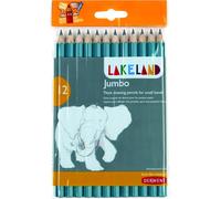 Derwent 0700267 Lakeland Jumbo Graphite Pencils, Blue,Set of 12