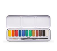 Derwent 12 Watercolours in a Metal Tin with Paint Brush