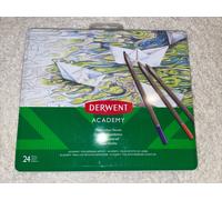 Derwent 2301942 Academy Watercolour Colouring Pencils, Set of 24, High Quality,
