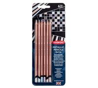 Derwent 2305602 Metallic Pencil Pastel Blister Set, Set of 6, Professional Quality Multicoloured One Size