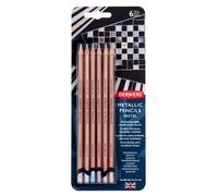 Derwent 2305602 Metallic Pencil Pastel Blister Set, Set of 6, Professional Quality Multicoloured One Size