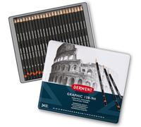 Derwent 34202 Graphic Full Set Graphite Drawing Pencils, Professional Quality,