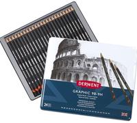 Derwent 34202 Graphic Full Set Graphite Drawing Pencils, Professional Quality,