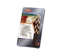Derwent 34213 Graphic Hard Graphite Drawing Pencils, Professional Quality, Grey, Set of 12