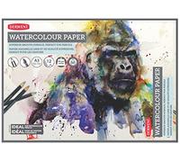 Derwent A3 Watercolour Paper Pad, 12 Sheets, Acid-Free Paper, Ideal For Water Soluble Pencils, Professional Quality, 2301971