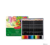 Derwent Academy Colour Pencils Natural Wood 24 Tin Set For Drawing Colouring