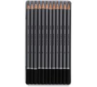 Derwent Academy Graphite Sketching Pencils, Set of 12 in Tin Box, 6B-5H HB Degr