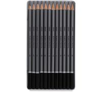 Derwent Academy Graphite Sketching Pencils, Set of 12 in Tin Box, 6B-5H HB Degrees, Precision Core Strength, Smooth Texture, for Drawing &