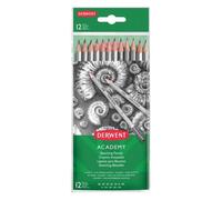 Derwent Academy Graphite Sketching Pencils, Set of 12, Wallet, 6B-5H Degrees,