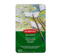 Derwent Academy Watercolour Pencils - Watersoluble - 12 Colour Tin