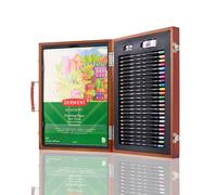 Derwent Academy Trend Colour Wooden Gift Box, 27 Piece Art Set with Colouring Pencils, Pastels & Accessories, Ideal Collection for Drawing, Sketching