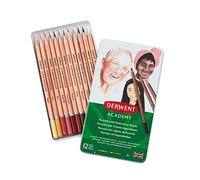 Derwent Academy Watercolour Skintones Colouring Pencils, Set of 12 | Watercolour pencils in specially selected tones for portrait drawing and painting. Great for art students