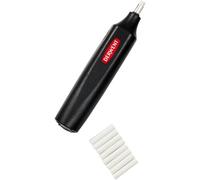 Derwent Battery-operated eraser pen, includes 8 spare erasers, suitable for graphite, colored and pastel pencils, professional quality, 2301931, black