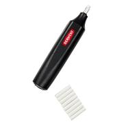 Derwent Battery-operated eraser pen, includes 8 spare erasers, suitable for graphite, colored and pastel pencils, professional quality, 2301931, black