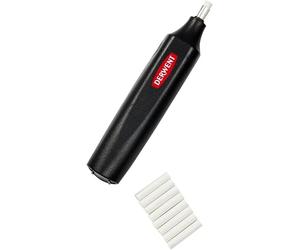 Derwent Battery-operated eraser pen, includes 8 spare erasers, suitable for graphite, colored and pastel pencils, professional quality, 2301931, black