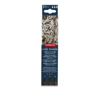 Derwent Black Line Maker Pens, Set of 3, Fine Liners, Mixed Nib Size, Fast-Drying Ink, Ideal for Sketching, Writing, Illustrating and Colouring,