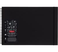 Derwent Black Paper Sketch Book A3 Landscape, Drawing & Writing, 40 Sheets, Aci