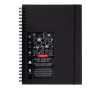 Derwent Black Paper Sketch Book, A4 Portrait, Drawing & Writing, 40 Sheets, Acid-Free Paper, Wirebound Spine, Professional Quality, Black Book,