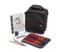 Derwent Carry-all Bag, Black, Accessories Ideal for Sketching and Drawing, Professional Quality Artist Bag, Includes Derwent Pencil Case, 2306220