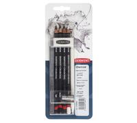 Derwent Charcoal Drawing Sampler Pack with Eraser and Sharpener, Professional Quality, 700664,White,6 Count (Pack of 1)