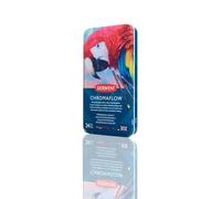 Derwent Chromaflow Coloured Pencils Tin, Set of 24, 3.5mm Core, Premium Core Strength, Professional Quality, Vibrant & Blendable, Ideal for Drawing &