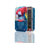 Derwent Chromaflow Pencils, Set of 36 in Tin, 3.5mm Round Core, Premium Core Strength, Blendable with Smooth Texture, Ideal for Drawing, Colouring &