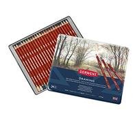 Derwent Drawing Pencils, Set of 24 in Tin, 5mm Round Core, Premium Core Strength, Creamy Texture, Ideal For Fine Art Drawing & Colouring, Professional Quality, 700672
