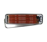 Derwent Drawing Pencils, Set of 6 in Tin, 5mm Round Core, Premium Core Strength, Creamy Texture, Ideal For Fine Art Drawing & Colouring, Professional Quality, 701089