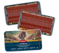 Derwent Drawing Pencils, Set of 72 in Tin, 5mm Round Core, Premium Core Strength, Creamy Texture, Ideal For Fine Art Drawing & Colouring, Professional Quality, 2306558