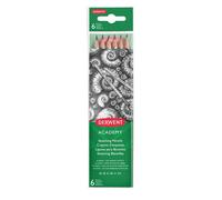 Derwent - Graphite Sketching Pencils - Academy - Set of 6 (3B-2H) - Wallet - 2300086