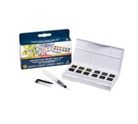 Derwent Graphitint Paint Pan Set, Set of 12, Half Pan Size, Water-Soluble, Ideal for Painting Landscapes, Professional Quality, Travel Size, 2306242