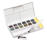 Derwent Graphitint Paint Travel Set Palette, Includes 12 Colours, Waterbrush & Sponge, Painting, Professional Quality, 2305790