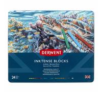 Derwent Inktense Permanent Watercolour Blocks, Set of 24, Professional Quality, 2300443, Multicolour