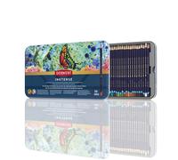 Derwent Inktense Permanent Watercolour Pencils, Set of 36 in a Tin, 4mm Premium Core, Water-Soluble, Ideal for Colouring, Painting and Crafting,