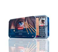 Derwent Lightfast Pencils Set Of 100 In Tin, 4mm Round Premium Core Strength, Creamy Texture, Ideal For Fine Art Drawing & Colouring, Professional Quality, 2306017, Black