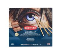 Derwent Lightfast Pencils Set Of 48 In Wooden Gift Box, 4mm Round Core, Premium Core Strength, Creamy Texture, Ideal For Fine Art Drawing & Colouring,