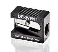 Derwent Pastel & Charcoal Pencil Sharpener, Manual Handheld Sharpener | Professional quality pencil sharpener specifically designed for use with fragile medium like pastel and charcoal pencils